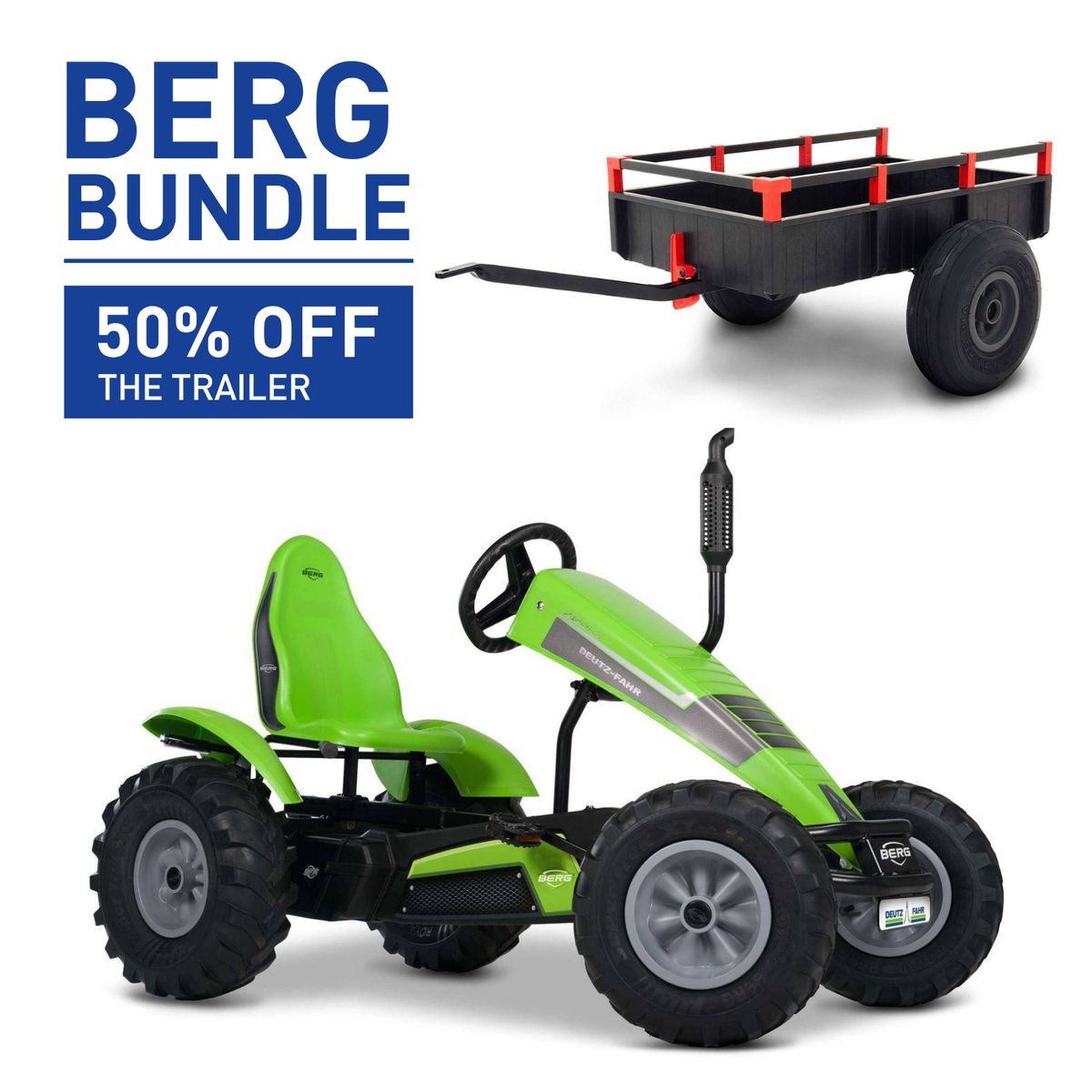BERG XL DEUTZ-FAHR BFR Go-Kart and Trailer