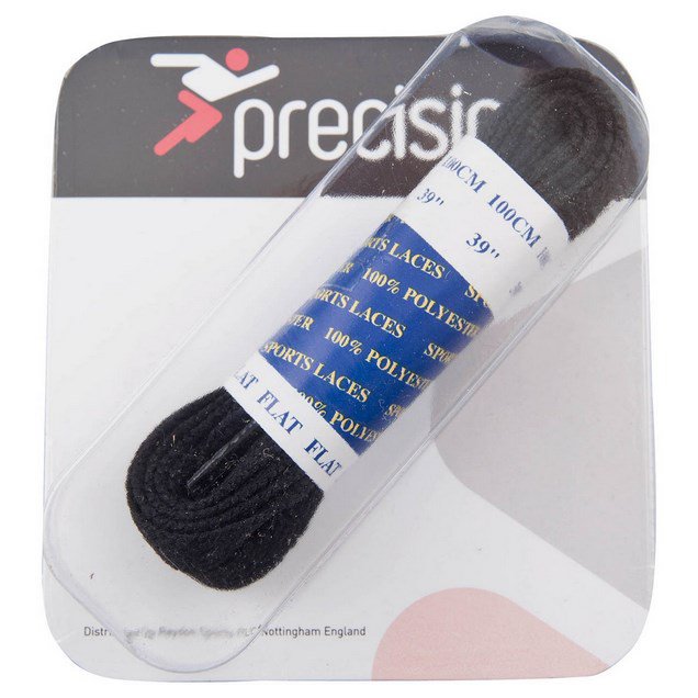 Precision 100cm Flat Laces Black