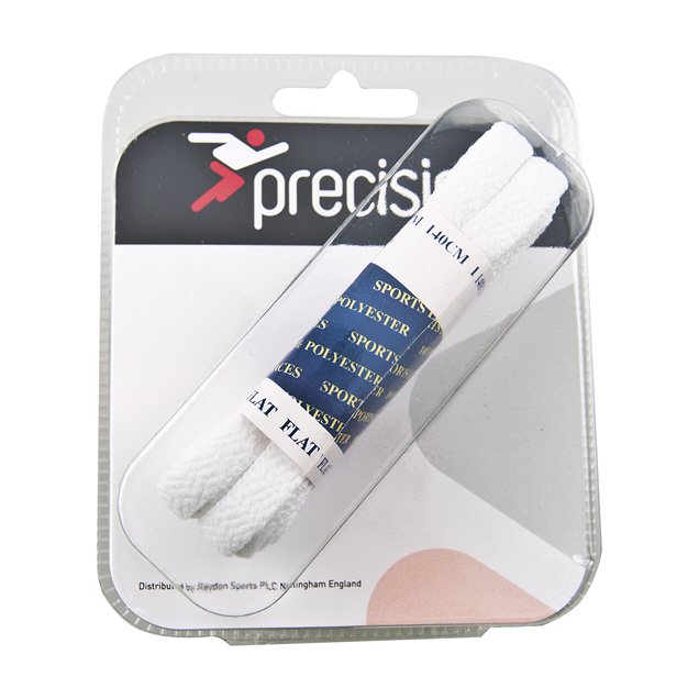 Precision 100cm Flat Laces White