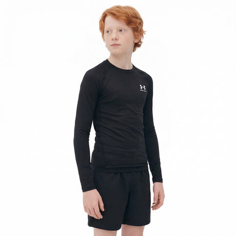 UA Boys HG Armour LS Top Black