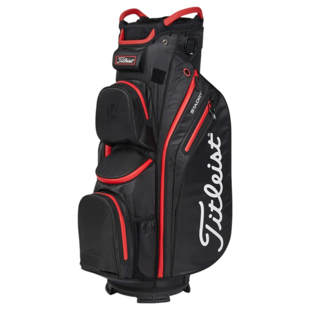 Titleist Cart 14 StaDry Waterproof Golf Bag - Black/Red
