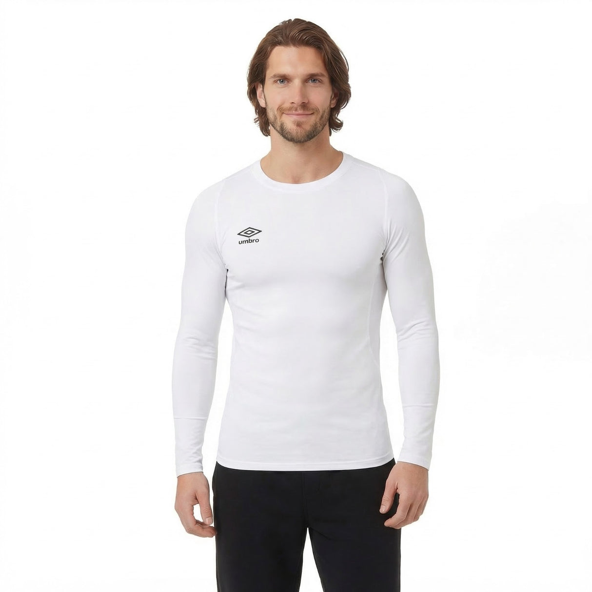 Umbro Mens Long Sleeved Baselayer Crew Top