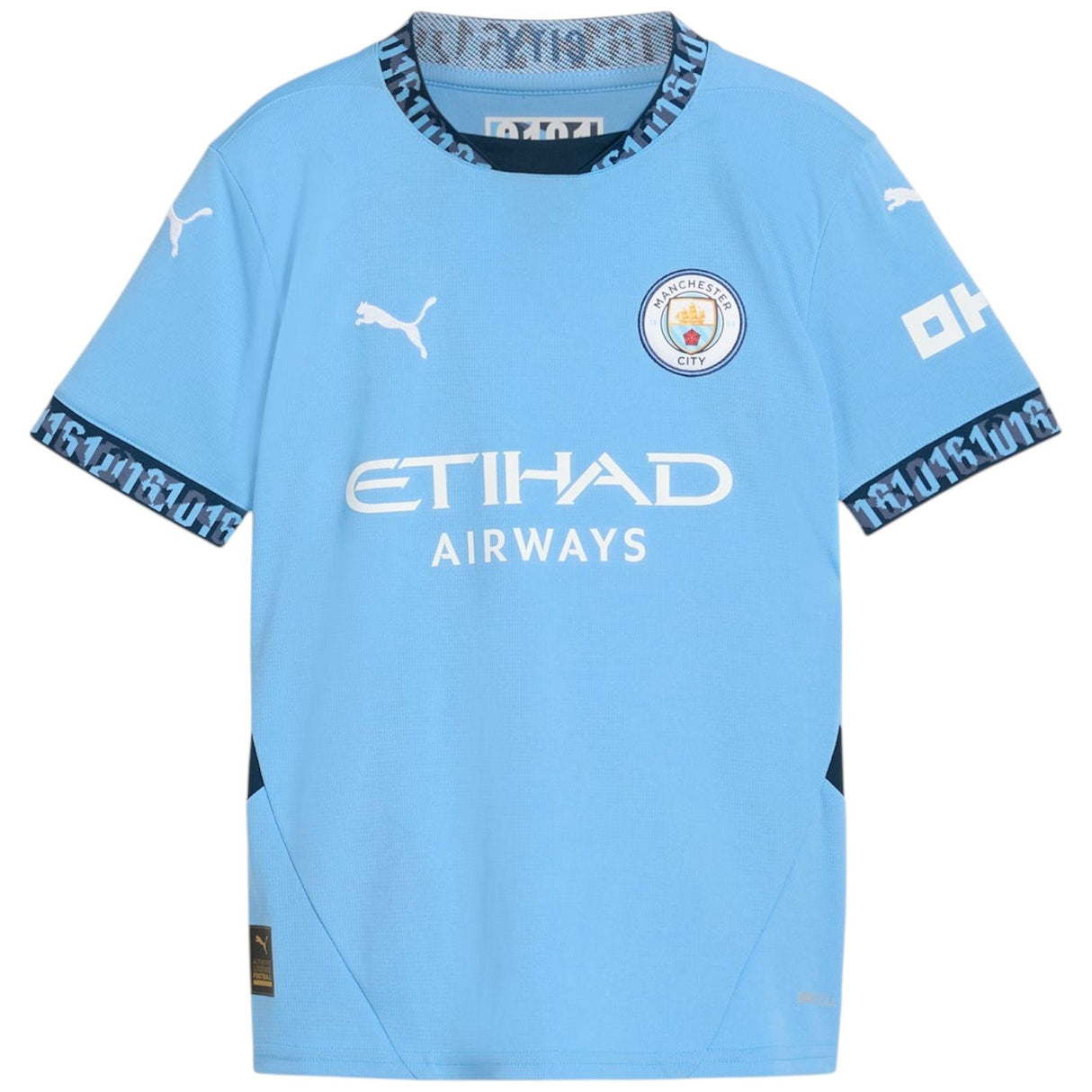 Manchester City Football 2024/25 Short Sleeved Kids Home Jersey