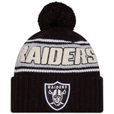 New Era Raiders NFL Sideline 2024 Bobble Beanie Hat