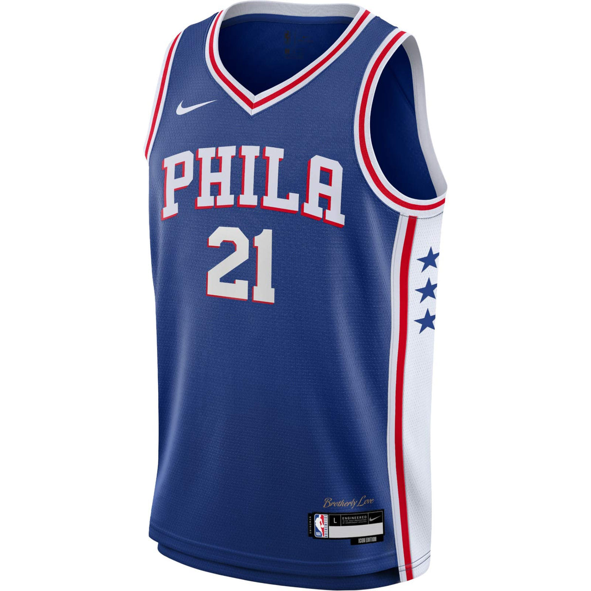 Nike NBA 76ers Embiid 21 Kids Icon Jersey