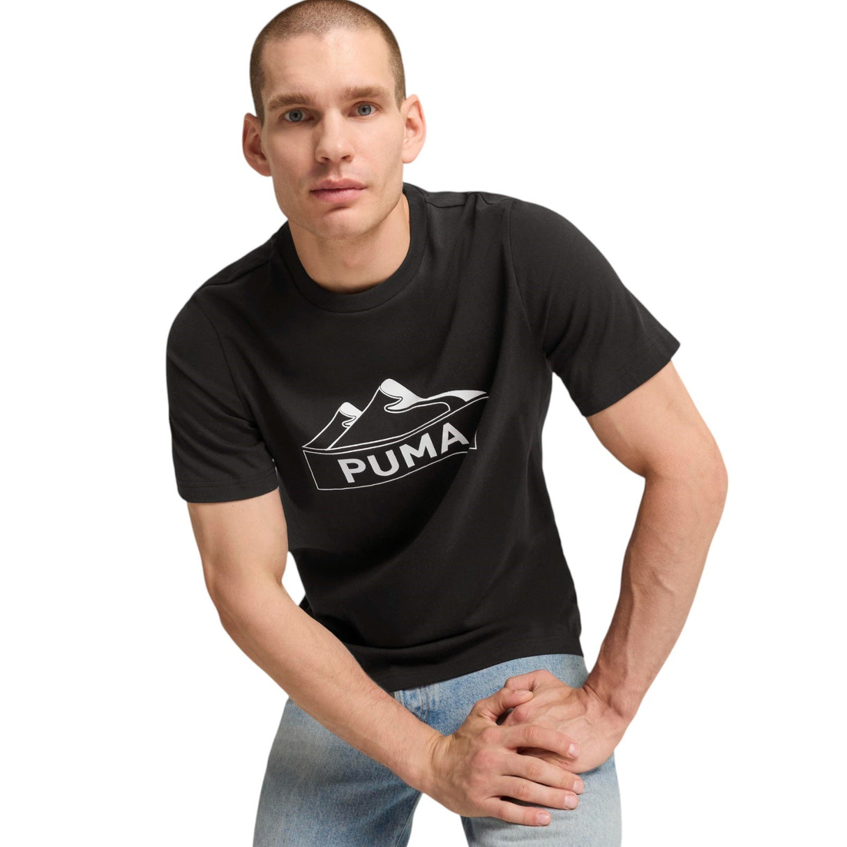 Puma Open Road Mountain Mens Short Sleeved Graphic T-Shirt