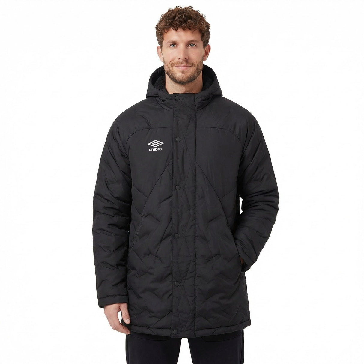 Umbro Insulated Padded Mens Full-Zip Hooded Jacket