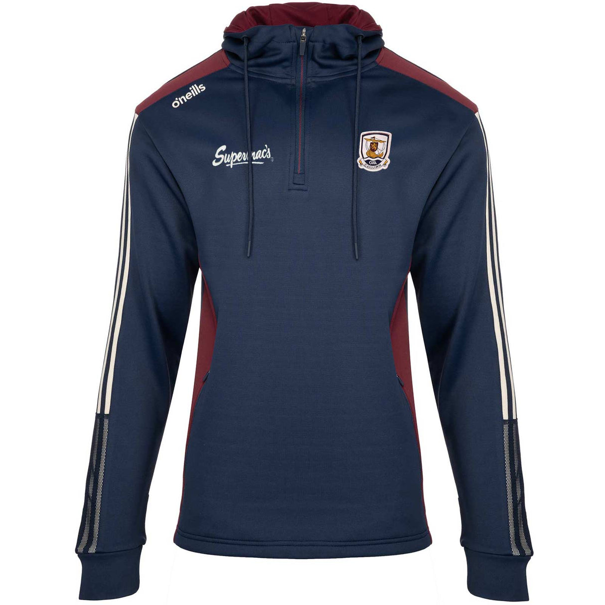 O'Neills Galway GAA Ballinrobe Womens Half Zip Hoodie
