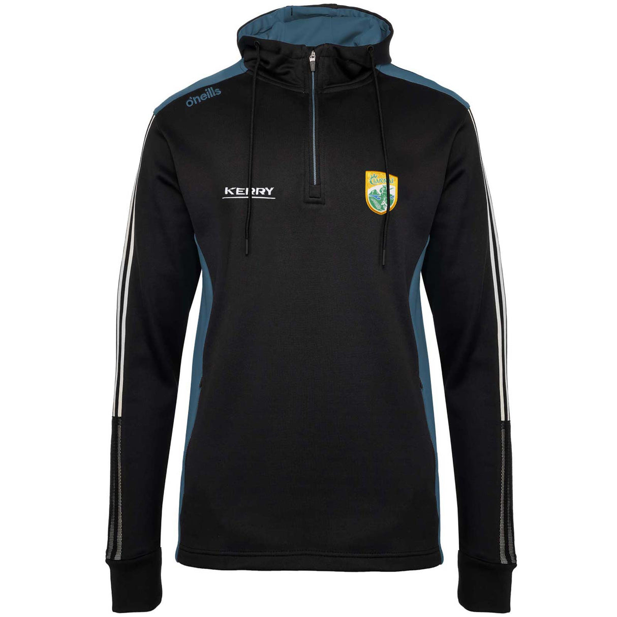 O'Neills Kerry GAA Ballinrobe Womens Half Zip Hoodie - Front View