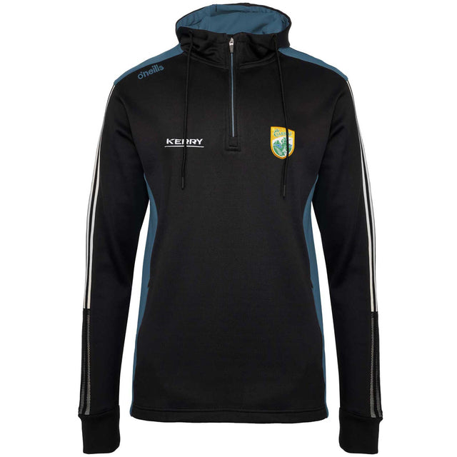 O'Neills Kerry GAA Ballinrobe Womens Half Zip Hoodie - Front View