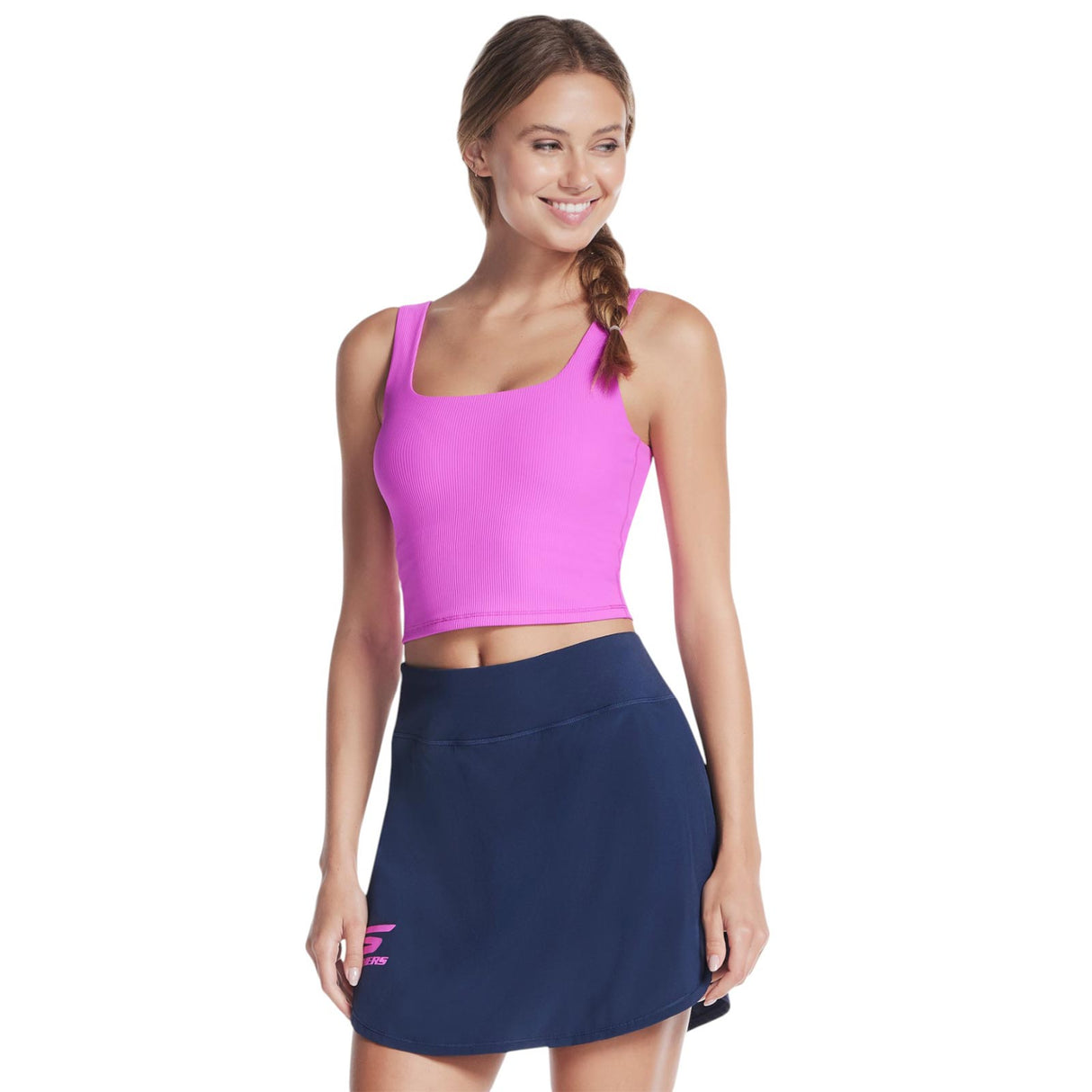 Skechers Go Flex Rib Longline Womens Bra - Front View