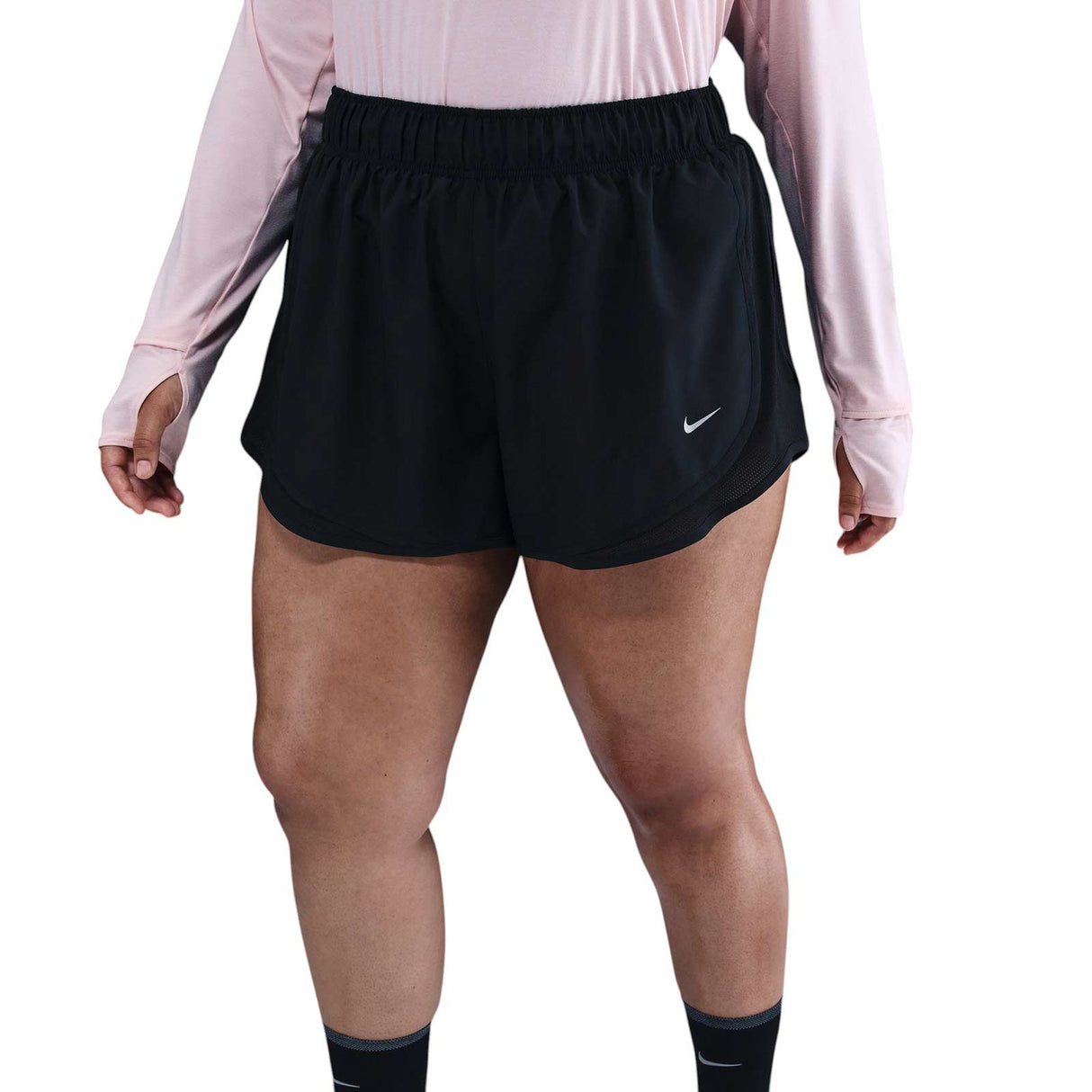 Nike Tempo Womens Dri-FIT Mid-Rise 3" Brief-Lined Running Shorts (Plus Size)
