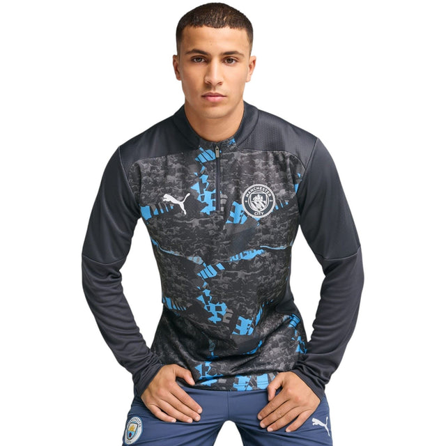 Puma Man City Football 2024/25 Pre-Match Mens Half-Zip Top