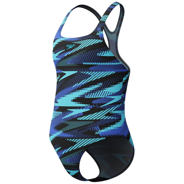 Speedo HyperBoom Allover Medalist Girls Printed Swimsuit