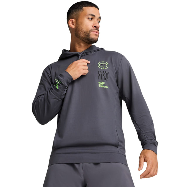 Puma x HYROX Cloudspun Mens Training Pullover Hoodie Model Front View