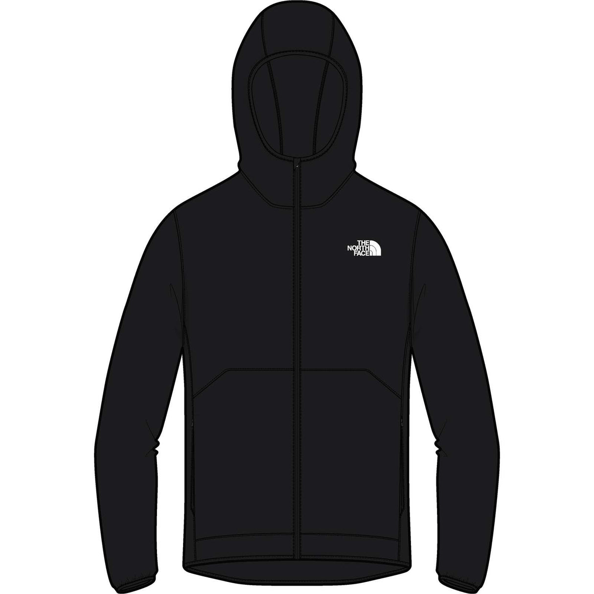 TNF Mens 24/7 Woven FZ Hoody Black