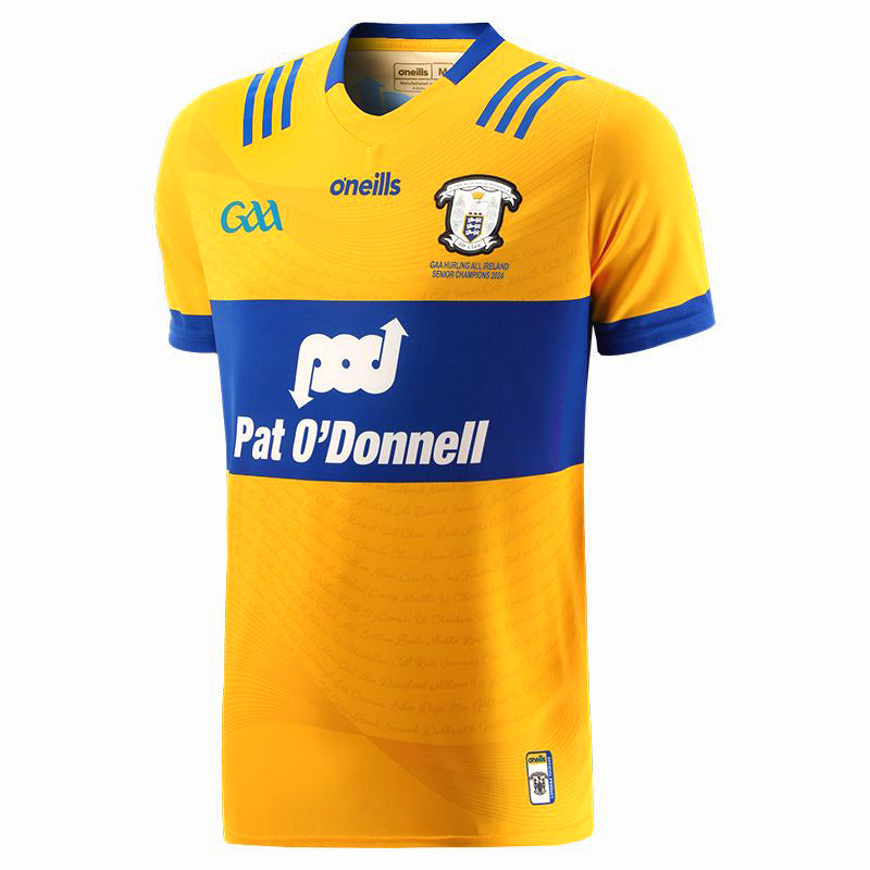 O'Neills Clare GAA 2024 All Ireland Hurling Champions Jersey