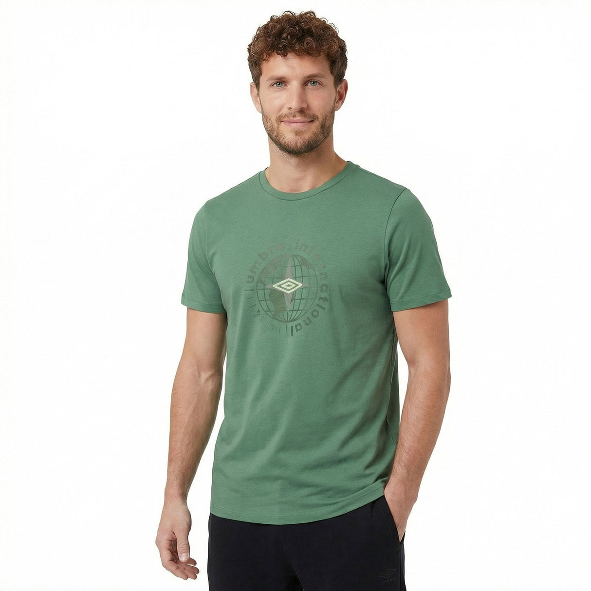 Umbro Globe Mens Short Sleeved Graphic Training T-Shirt