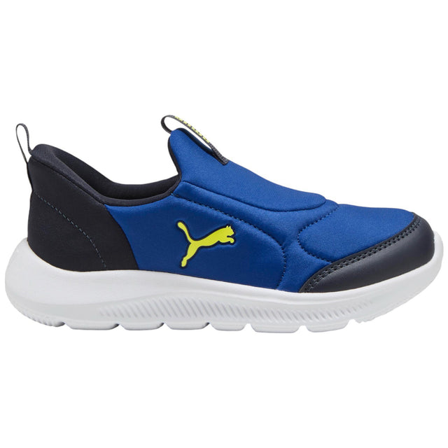 Puma Fun Racer 2 Sliptech Low-Cut Slip On Kids Shoes Blue Outer Full View