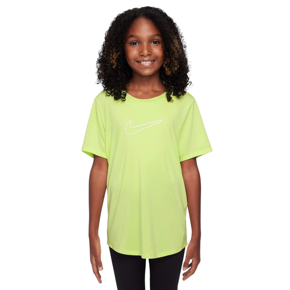 Nike One Fitted Big Kids' (Girls') Dri-Fit Short-Sleeve Top