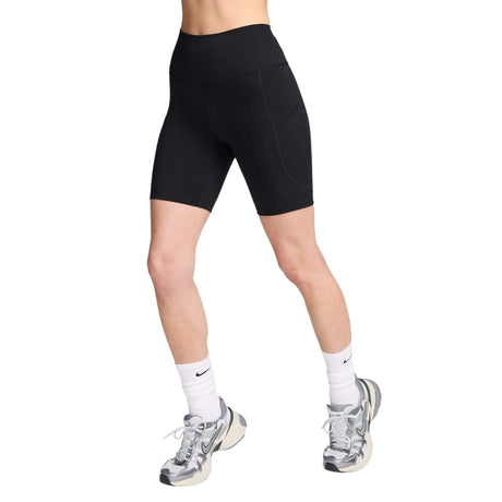 Nike One Womens High-Waisted 8" Biker Shorts With Pockets