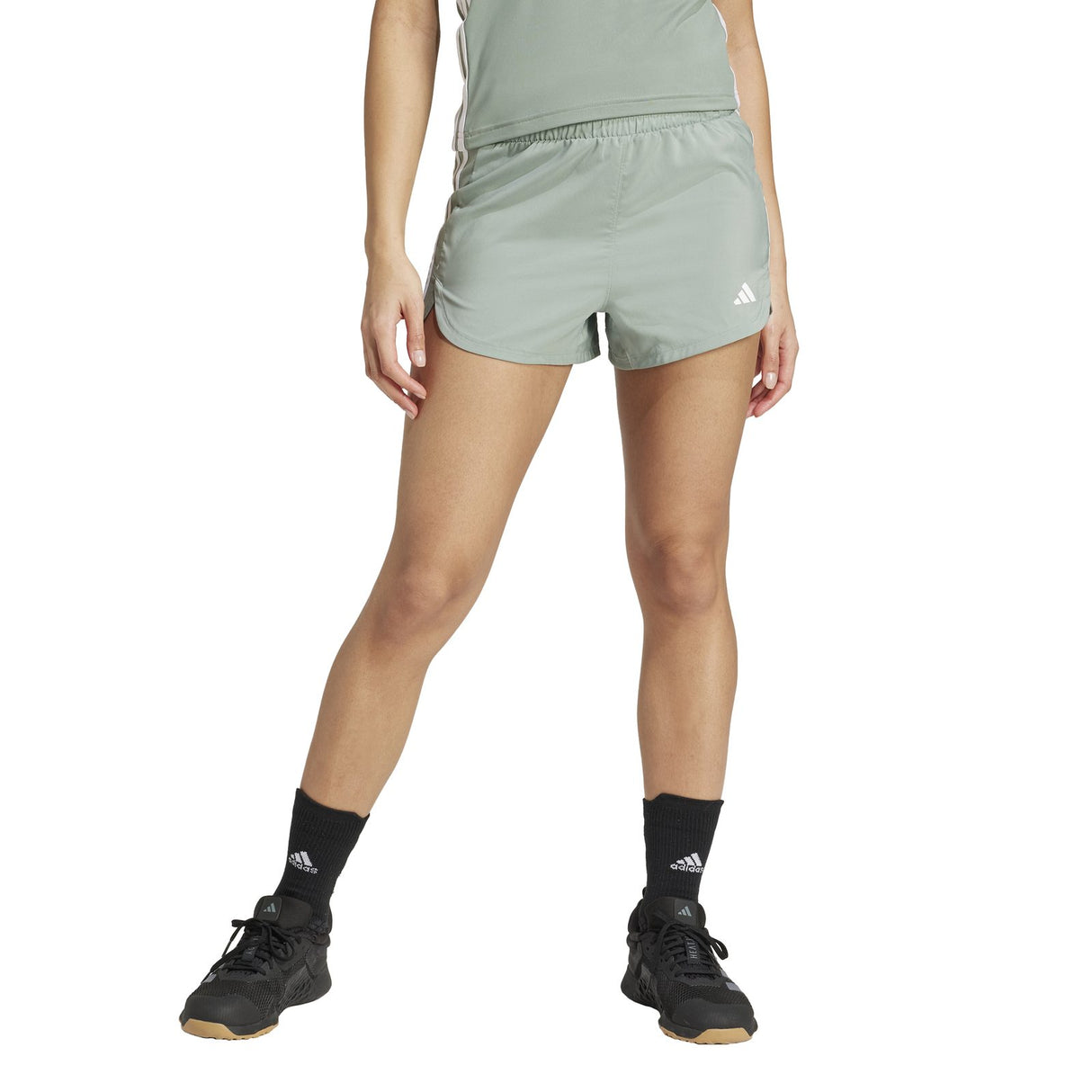 adidas Pacer Training 3-Stripes Woven High-Rise Shorts