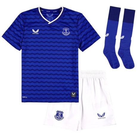 Castore Everton Football 2025/26 Kids Three-Piece Home Kit