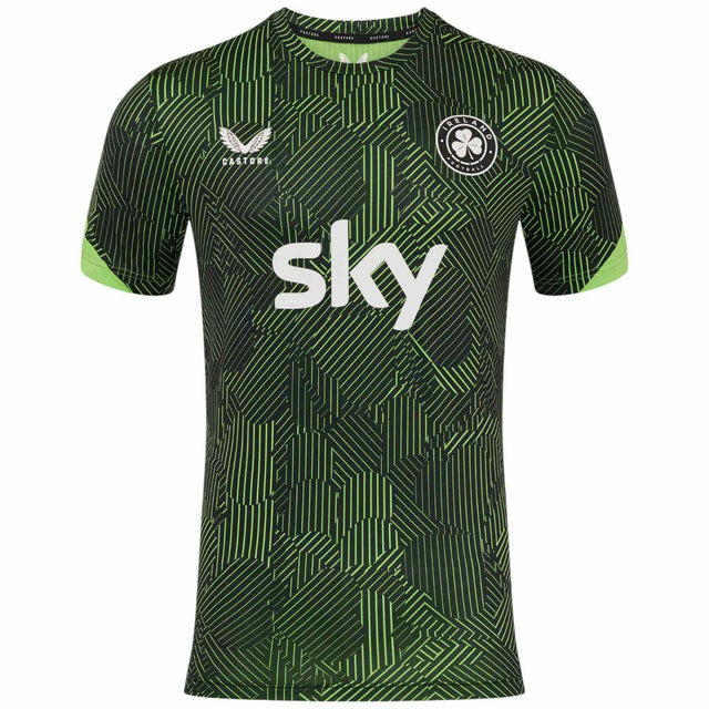 Castore FAI Ireland Football 2025/26 Kids Pre-Match T-Shirt Front View