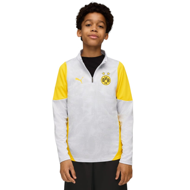 Puma BVB Football 2025/26 Kids Half-Zip Training Top