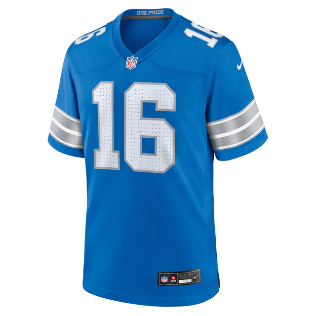Nike Lions Home Jersey Goff 16 Blue