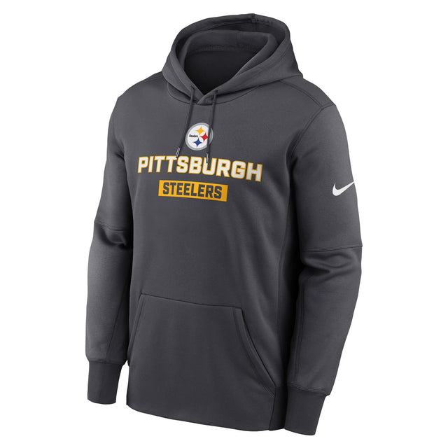 Nike Steelers Therma Hoodie Grey