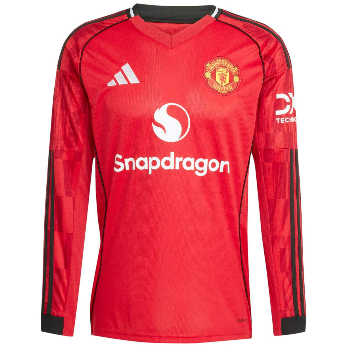 adidas Manchester Utd Football 2025/26 Adults LS Home Jersey Front View