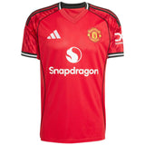 adidas Manchester United Football 2025/26 Adults Short Sleeved Home Jersey Front View