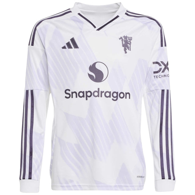adidas Manchester United Football 2025/26 Kids Long Sleeved Away Jersey