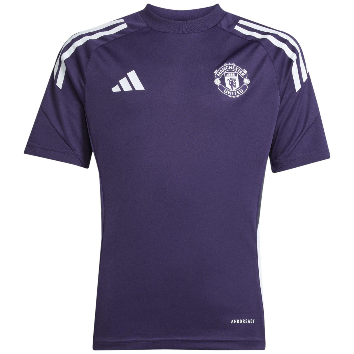 adidas Manchester United Football 2025/26 Kids Short Sleeved Training Jersey Front View
