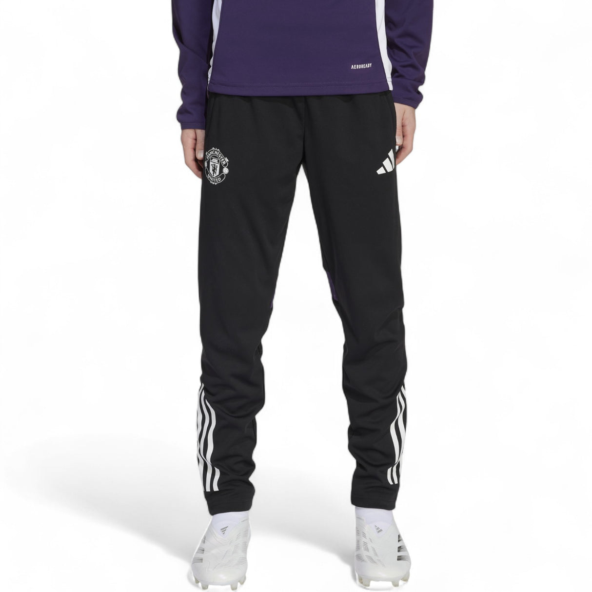 adidas Manchester United Tiro Football 2025/26 Kids Training Pant Model Front View