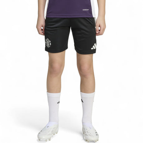 adidas Manchester United Tiro Football 2025/26 Kids Training Short Model Front View