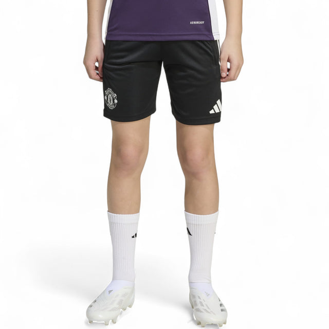 adidas Manchester United Tiro Football 2025/26 Kids Training Short Model Front View
