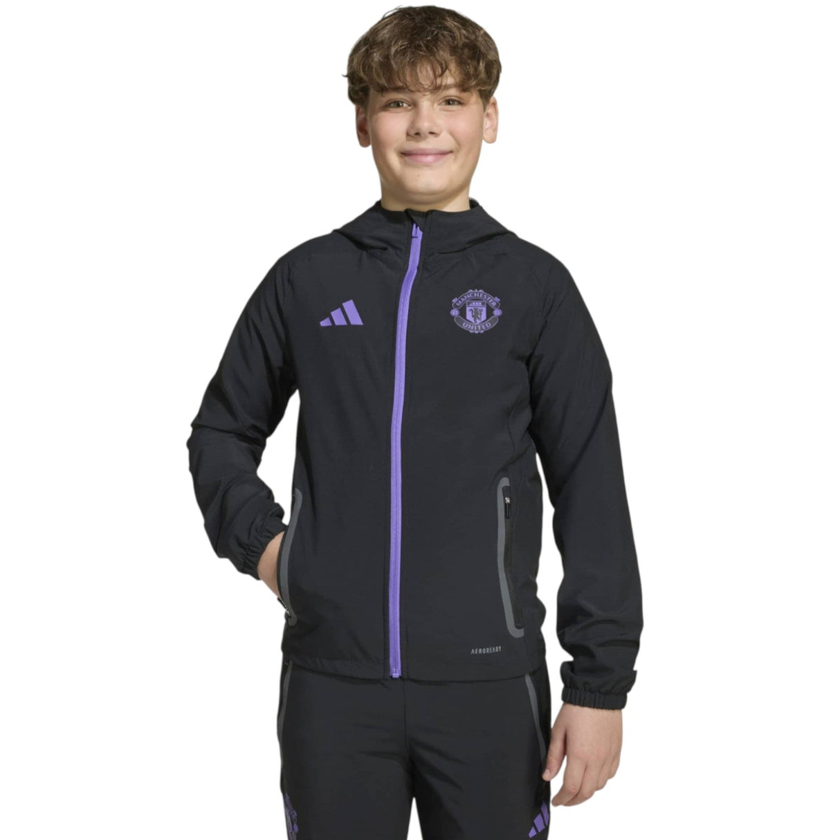 adidas Manchester United Football Tiro Kids Travel Jacket