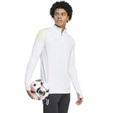 adidas Juventus Football Adults 2025/26 Half-Zip Training Top Model Front Side View