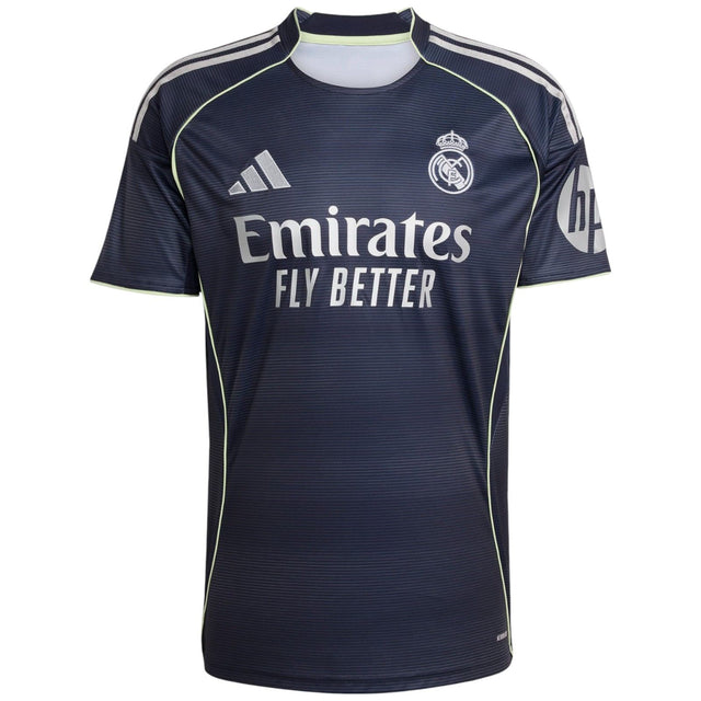 adidas Real Madrid Football 2025/26 Adults Short Sleeved Away Jersey Front View