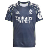 adidas Real Madrid Football 2025/26 Kids Short Sleeved Away Jersey Front View