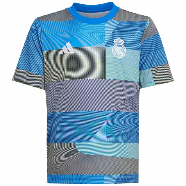 adidas Real Madrid Football 2025/26 Kids Pre-Match Jersey Front View