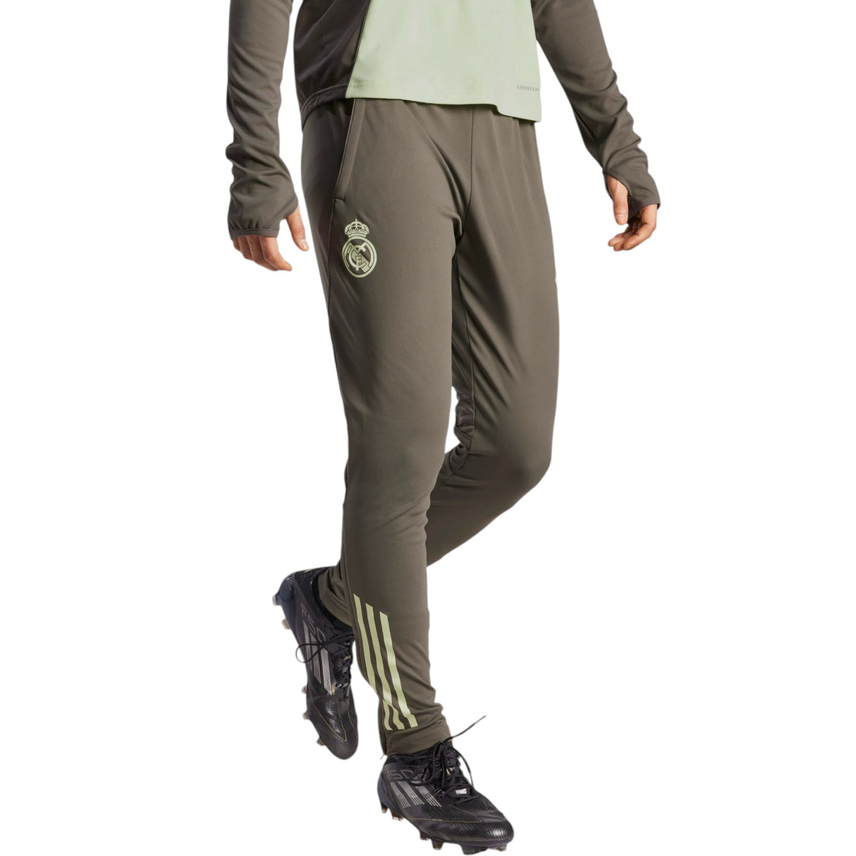 adidas Real Madrid Football 2025/26 Adults Training Pant Model Front Side View