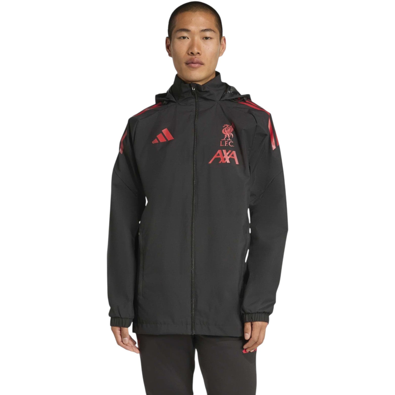 ウェア LFC adidas 25/25 Weather Jacket LFC adidas Mens 25/26 Domestic Long Match Day Jacket White