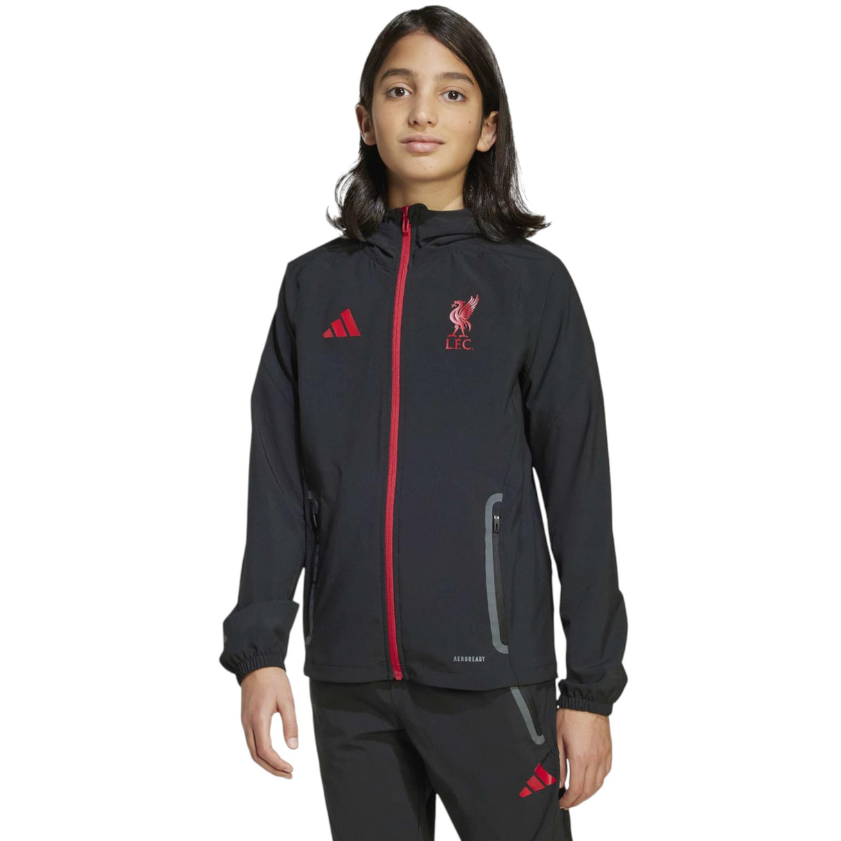 adidas Liverpool Football Tiro 2025/26 Kids Travel Jacket