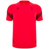 Macron Welsh&nbsp;Rugby 2025/26 Mens Short Sleeved Training T-Shirt Front View