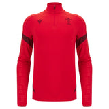 Macron Wales Rugby 2025/26 Half-Zip Mens Training Top