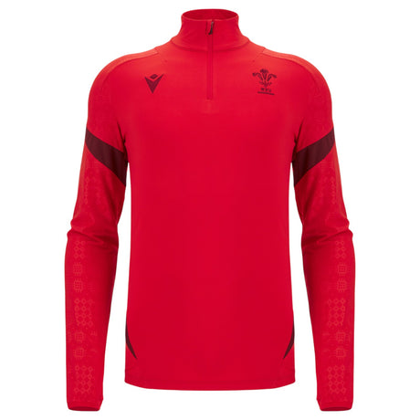 Macron Wales Rugby 2025/26 Half-Zip Mens Training Top