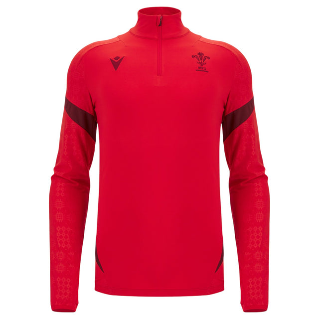 Macron Wales Rugby 2025/26 Half-Zip Mens Training Top